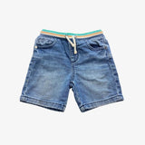 Denim Shorts with Striped Band