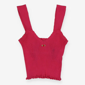 Rouje Gianni knit tank top in fuchsia pink