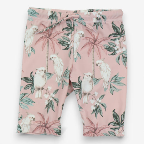 Rashvest and Shorts Pink Budgie Print