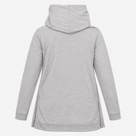 Grey Marl Cowl Neck Long Sleeve Maternity Tunic