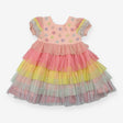 Rainbow Tulle Layered Dress