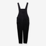 Full‑Length Denim Dungarees – Black/Grey Wash