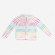 Cardigan Stripe pastel zip hood 