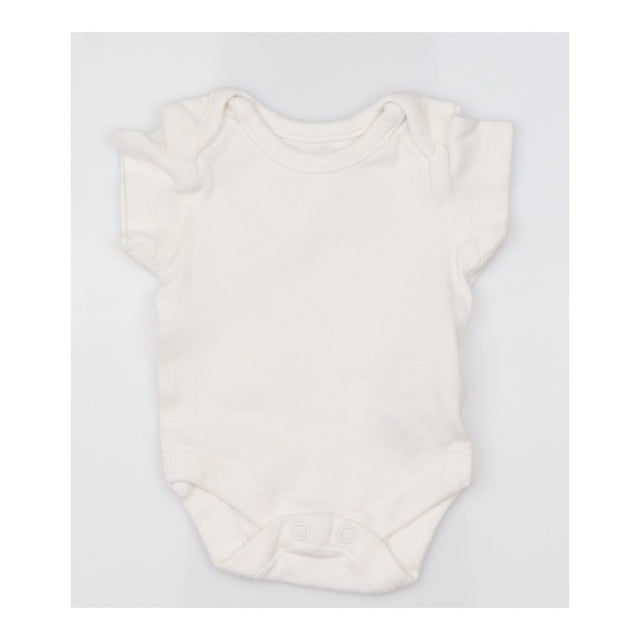 Bodysuits Short Sleeves White Plain 4-Pack