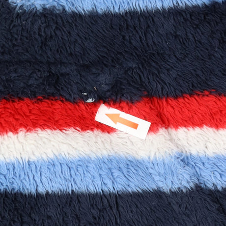 1/4 zip furry red white blue sweater