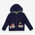 Hoodie Zip Navy Tractor & Trailer Reversible