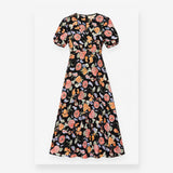 Anthropologie Maeve Black Multicolour Floral Print