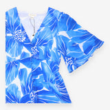 Maxi Dress Floral Print V Neck Button Front