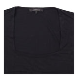 Draped Top Black Sleeveless Cowl Neck