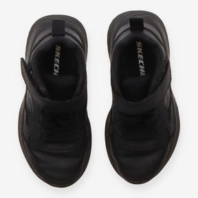 Skechers black trainers velcro