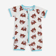 Shortie Romper cream with fox faces