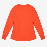 Orange After-Class Relaxed Dipped-Hem Sweatshirt