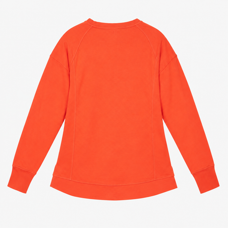 Orange After-Class Relaxed Dipped-Hem Sweatshirt