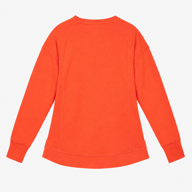 Orange After-Class Relaxed Dipped-Hem Sweatshirt