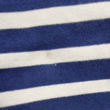 Blue and White Stripe Jersey Shorts