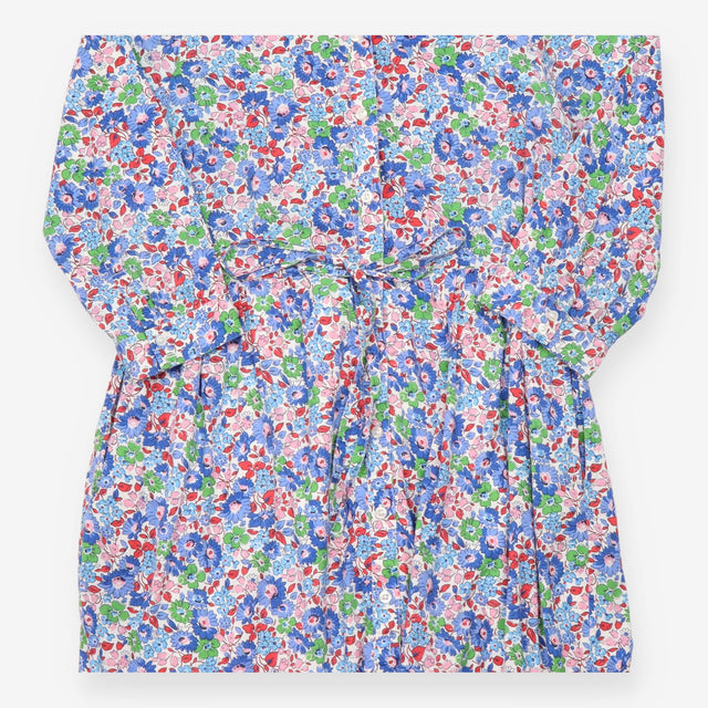 Floral Cotton Long Sleeve Shirt Dress