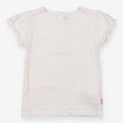 White T-shirt Frill Sleeves