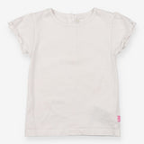 White T-shirt Frill Sleeves