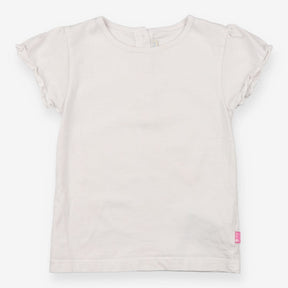 White T-shirt Frill Sleeves