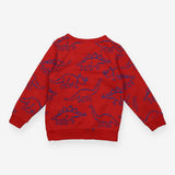 Sweater red dino outline