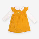 Cord Pinafore with Fox and Guinea Pig