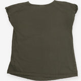 Khaki Green Short Sleeve Cotton Maternity T Shirt