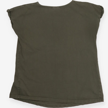 Khaki Green Short Sleeve Cotton Maternity T Shirt