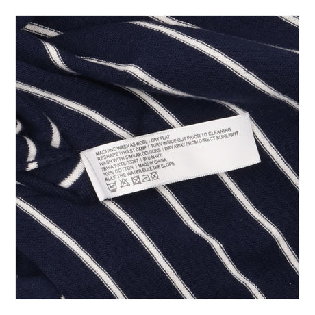 Cardigan Navy Cream Stripe Open Front Long Sleeve