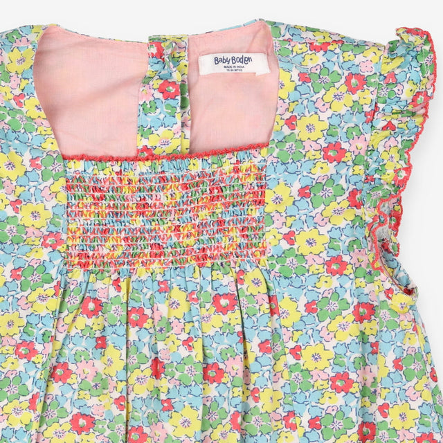 Floral Dress Frill Sleeves, Bloomers