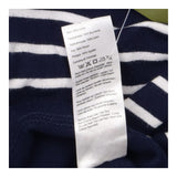 Top Navy White Striped Bee Embroidered Harbour