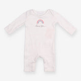 Sleepsuit white grey pink rainbow Love You