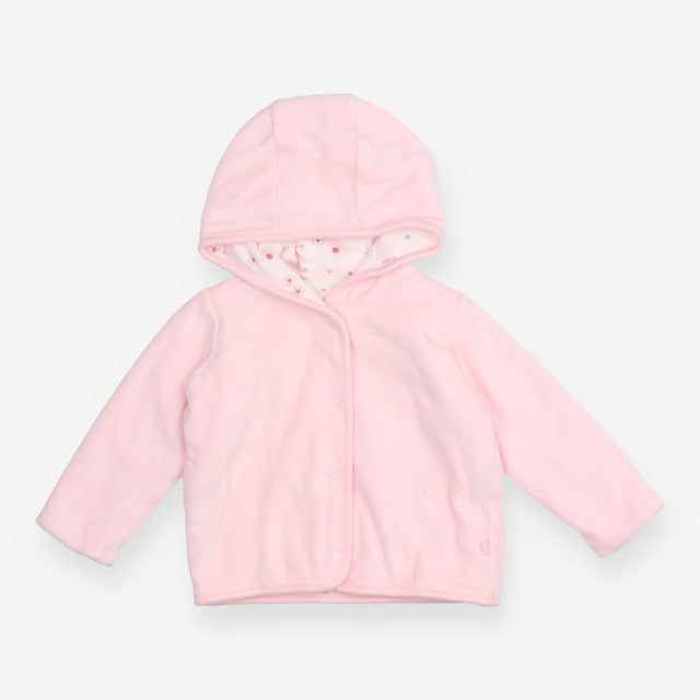 Cardigan Pink Hooded Velour