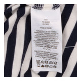 Striped Top Navy Ivory Oversized Cotton Sleeveless