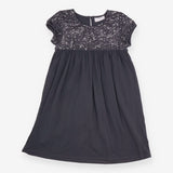 Dress Short Sleeve Grey Sequins