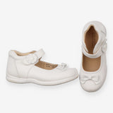 Dr Kong White leather shoes with bow & flower