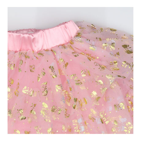 Pink Tutu and T-shirt Outfit with Gold Bows