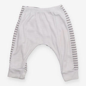 White front leggings with Black stripes
