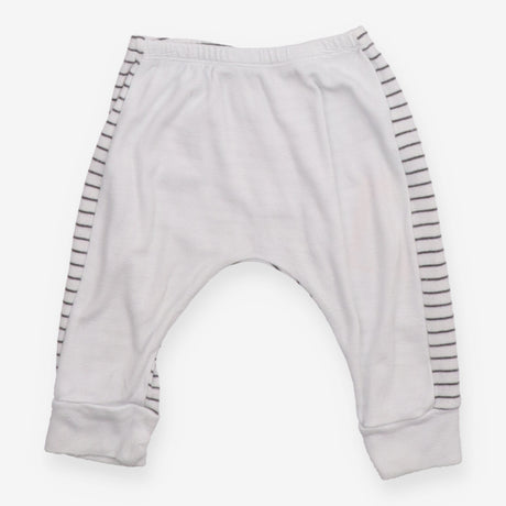 White front leggings with Black stripes
