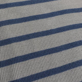 T-shirt Long Sleeve Ribbed Grey and Navy Stripe
