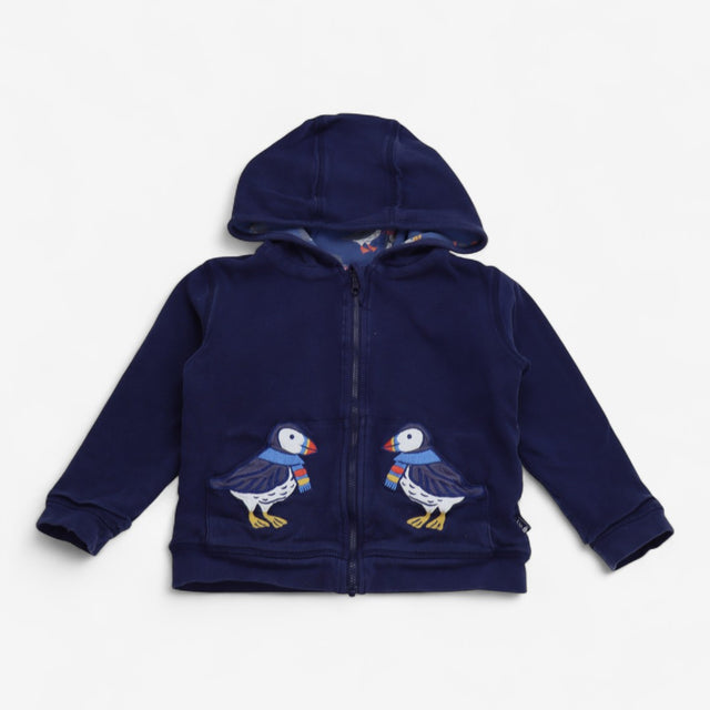 Hoody Reversable Blue Puffin