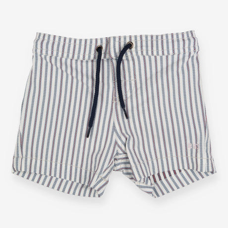 Swim shorts stripe with blue tie