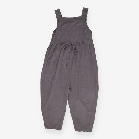 Alice Cord Jumpsuit Grey | Smocked Straps