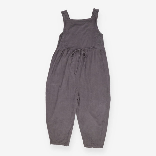 Alice Cord Jumpsuit Grey | Smocked Straps