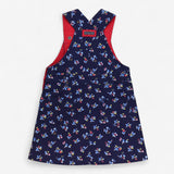 Dress Pinafore Navy Pretty Birds