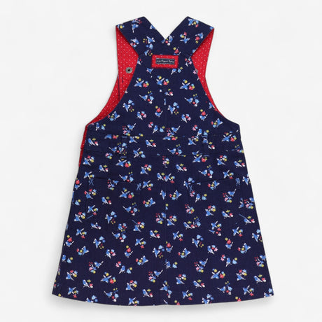 Dress Pinafore Navy Pretty Birds