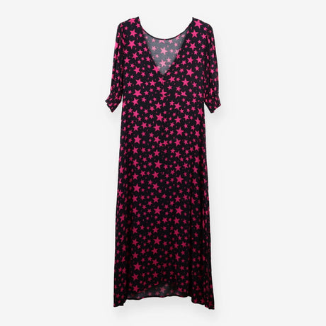 Pink Star Midi Dress – Short Sleeve