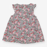 Cord Dress With Frill Sleeves, Floral and Robins