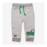 Grey Striped Safari Bus Joggers