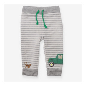 Grey Striped Safari Bus Joggers