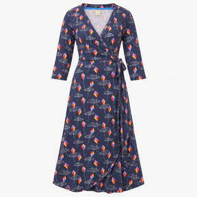 Bloom Organic Cotton Nursing Wrap Dress Kite Print